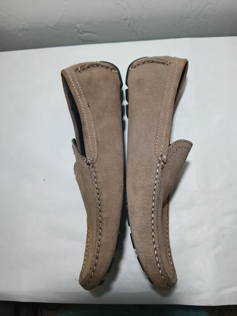 Bugatchi Tan Suede Slip-on Driving Loafers Sz. 8